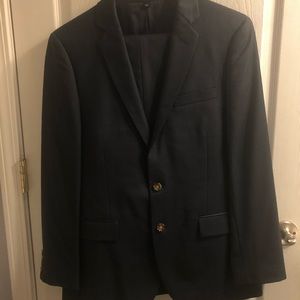 J crew navy slim fit suit